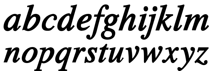 TribunADFStd-BoldCondItalic Font LOWERCASE