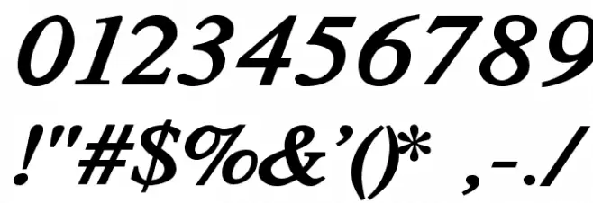 TribunADFStd-BoldItalic Font OTHER CHARS