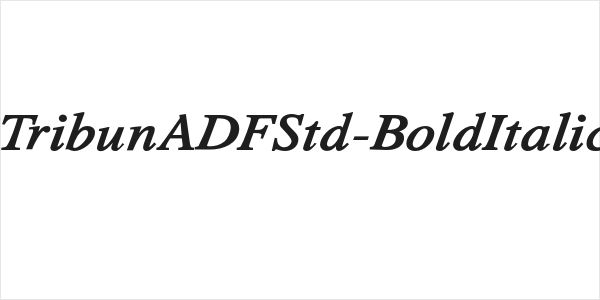 TribunADFStd-BoldItalic Logo