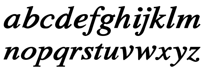 TribunADFStd-BoldItalic Font LOWERCASE