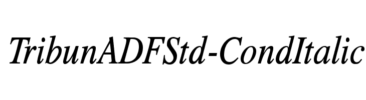 TribunADFStd-CondItalic Font