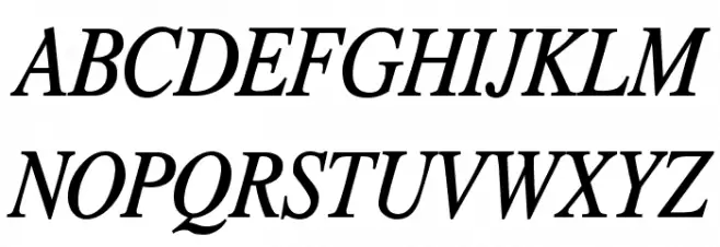 TribunADFStd-CondItalic Schriftart Groß