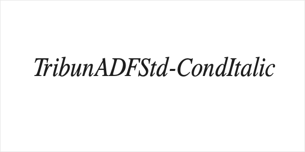 TribunADFStd-CondItalic Logo