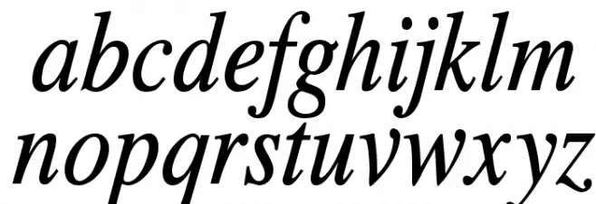 TribunADFStd-CondItalic Schriftart Kleinbuchstaben
