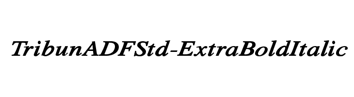 TribunADFStd-ExtraBoldItalic Font