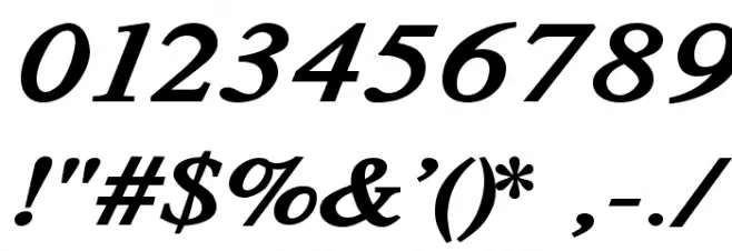 TribunADFStd-ExtraBoldItalic Font OTHER CHARS
