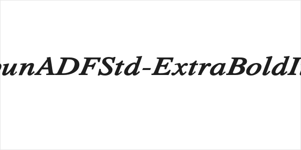 TribunADFStd-ExtraBoldItalic Logo