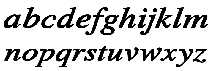 TribunADFStd-ExtraBoldItalic Font LOWERCASE