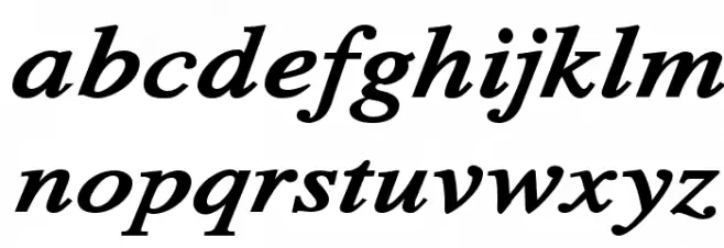 TribunADFStd-ExtraBoldItalic Caratteri MINUSCOLO