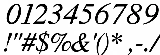 TribunADFStd-Italic Font OTHER CHARS