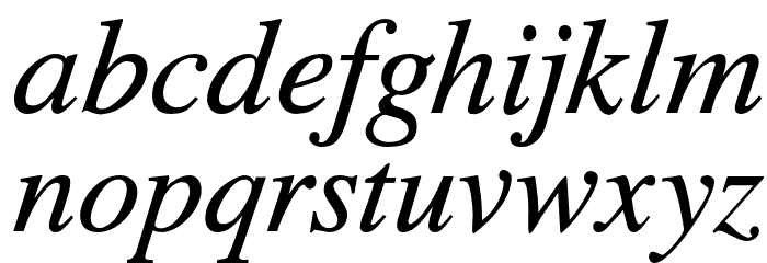 TribunADFStd-Italic Font LOWERCASE