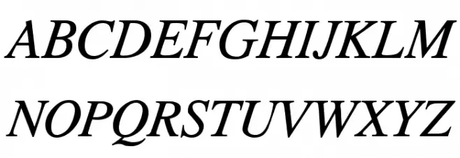 TribunADFStd-Italic फ़ॉन्ट अपरकेस