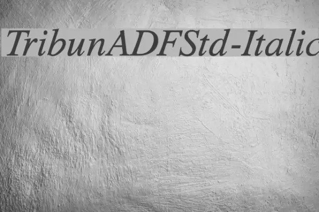 TribunADFStd-Italic Font examples