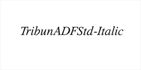 TribunADFStd-Italic Logo