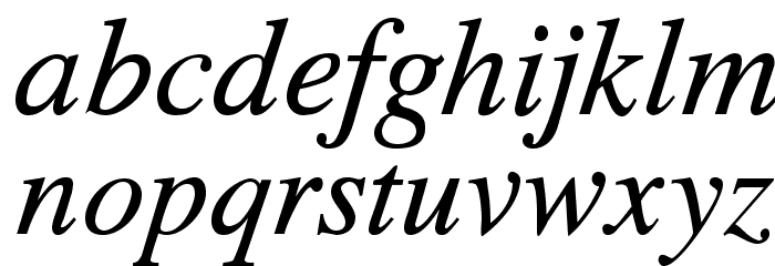 TribunADFStd-Italic Font LOWERCASE