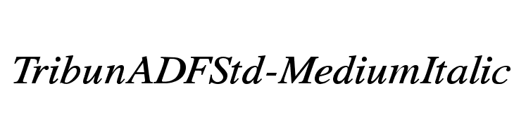 TribunADFStd-MediumItalic Font
