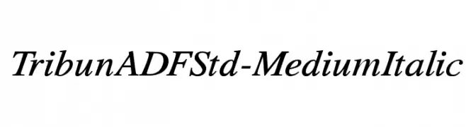 TribunADFStd-MediumItalic  नि: शुल्क फ़ॉन्ट्स डाउनलोड