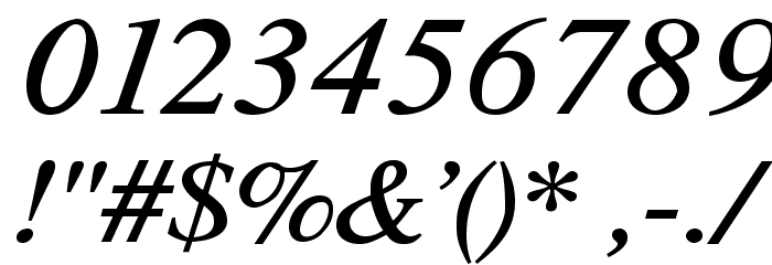 TribunADFStd-MediumItalic Font OTHER CHARS