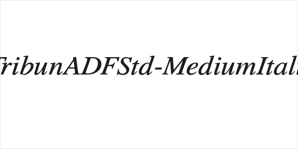TribunADFStd-MediumItalic Logo