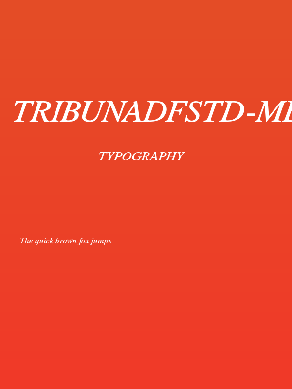 TribunADFStd-MediumItalic Poster