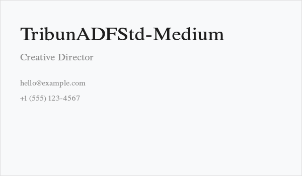 TribunADFStd-Medium Business Card