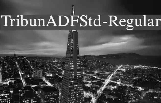 TribunADFStd-Regular Font examples