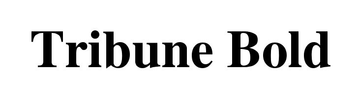 Tribune Bold Шрифта