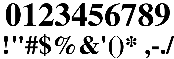 Tribune Bold Font OTHER CHARS
