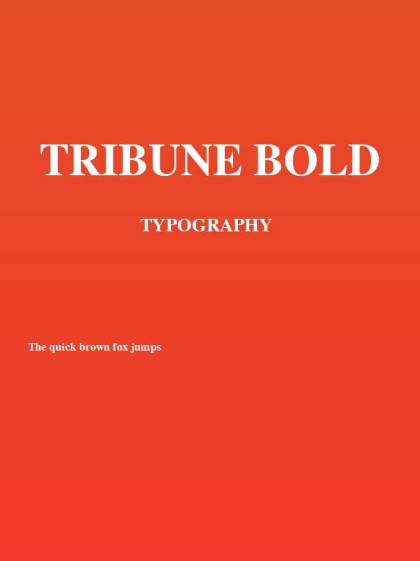 Tribune Bold Poster