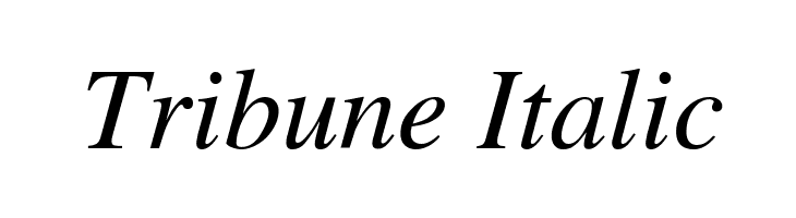 Tribune Italic Font
