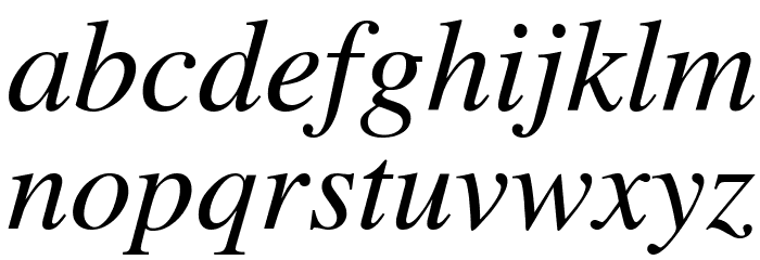Tribune Italic Font LOWERCASE