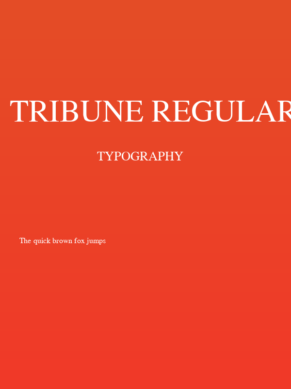 Tribune Regular Poster