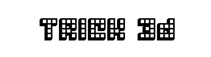 Trick 3D  font caratteri gratis