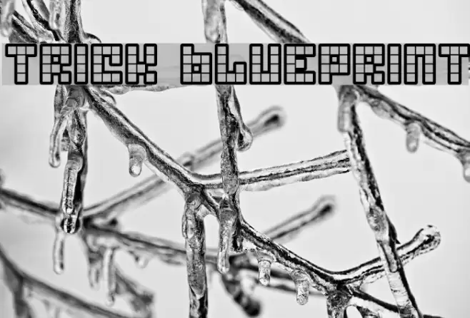 Trick Blueprint Font examples