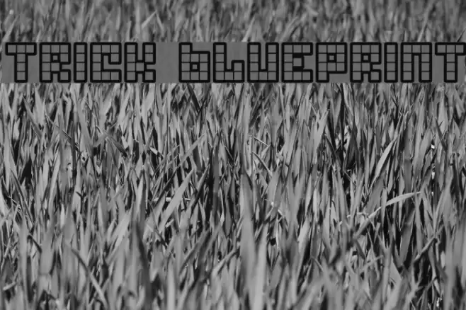 Trick Blueprint Font examples