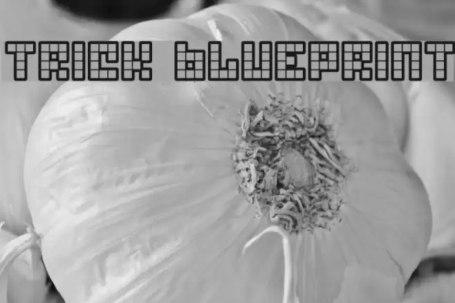 Trick Blueprint Font examples