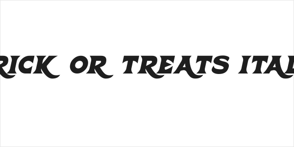 Trick Or Treats Italic Logo