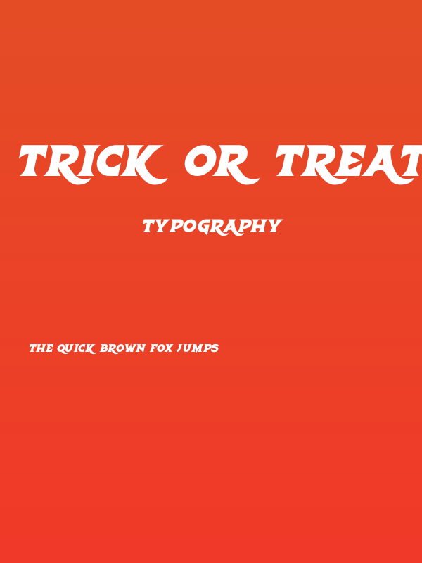 Trick Or Treats Italic Poster