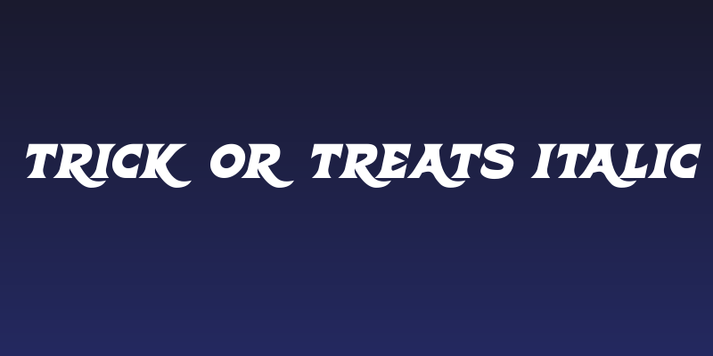 Trick Or Treats Italic Social Header