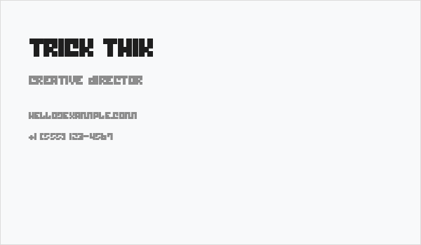 Trick Thik Business Card