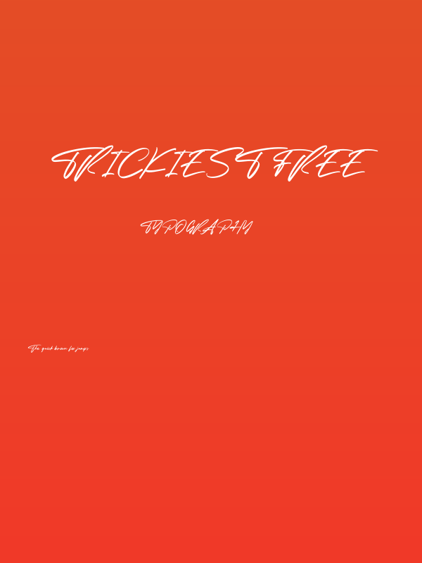 Trickiest Free Poster