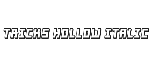 Tricks Hollow Italic Logo