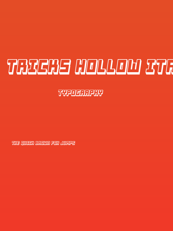 Tricks Hollow Italic Poster