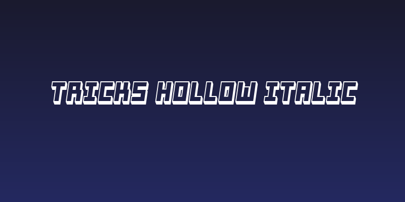 Tricks Hollow Italic Social Header