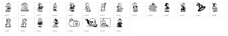Tricks-N-Treats Character Map