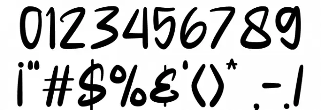 Tricky Night Font OTHER CHARS