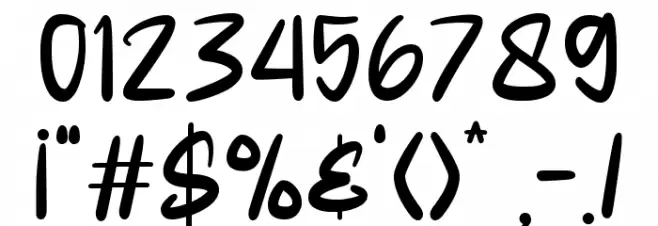 Tricky Night Font OTHER CHARS