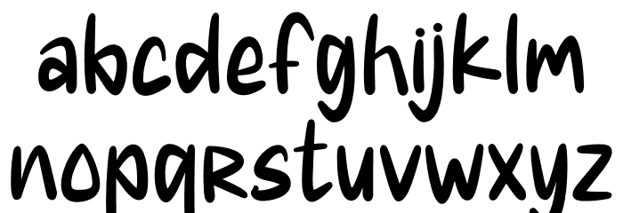 Tricky Night Font LOWERCASE