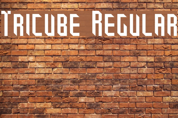 Tricube Regular Font examples