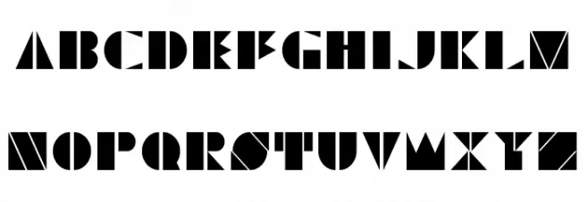 Trifolium Stencil Regular Font Litere mari